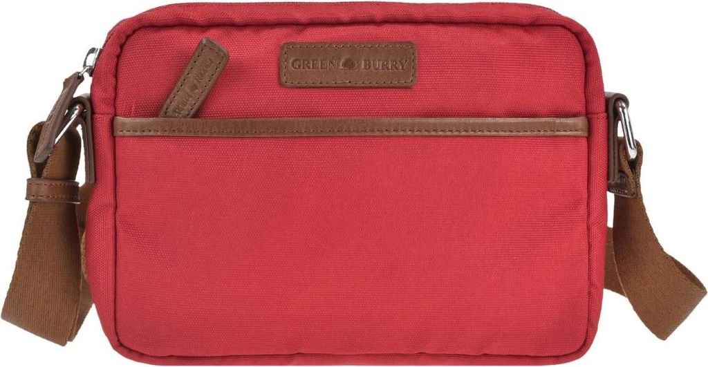 Greenburry Umhängetasche Crossbag Nylon 24x16cm "Madeleine" rot