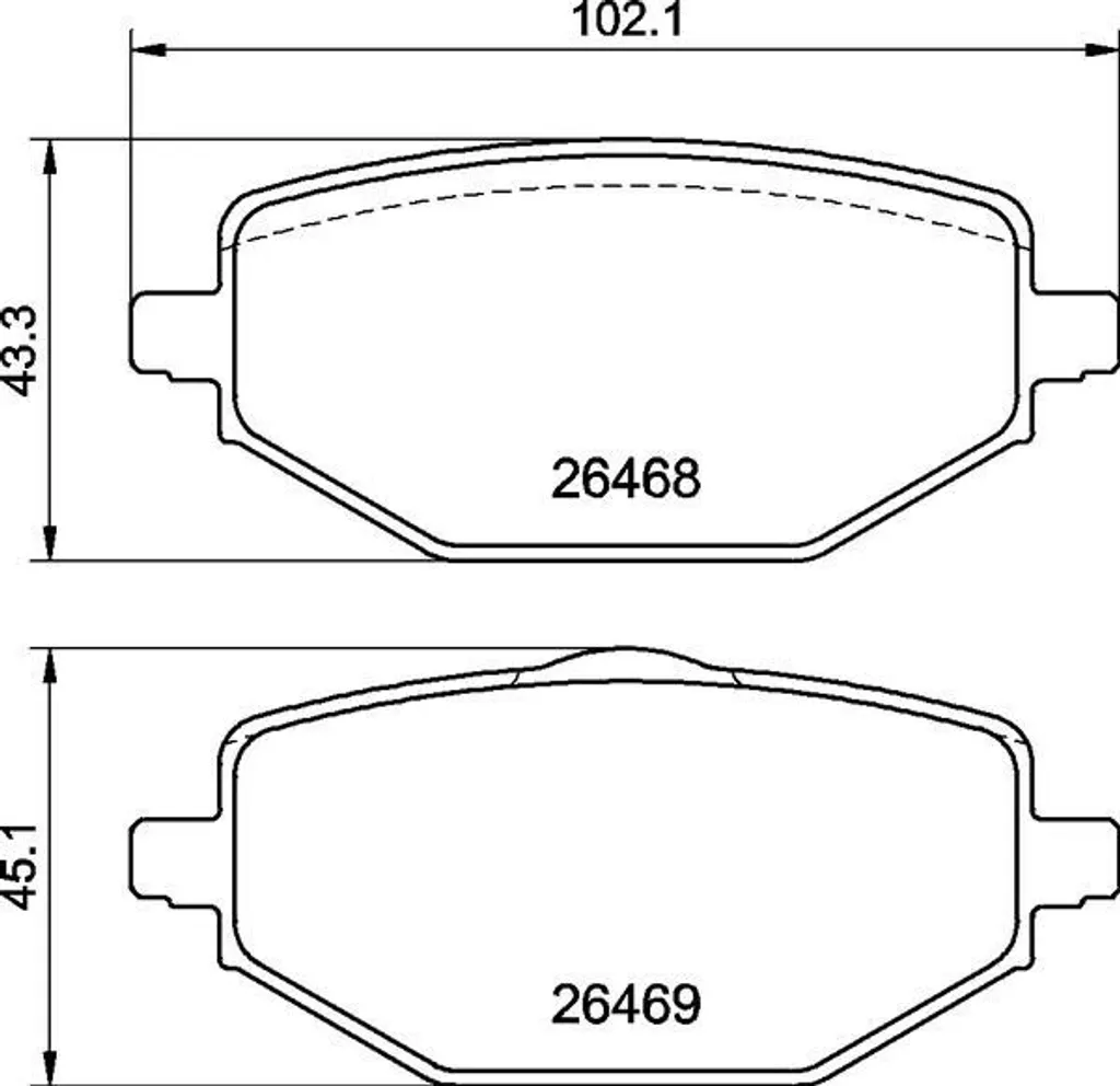 Plaquettes de Frein pour Renault Captur II Brembo P 68 076 OE 440602361R