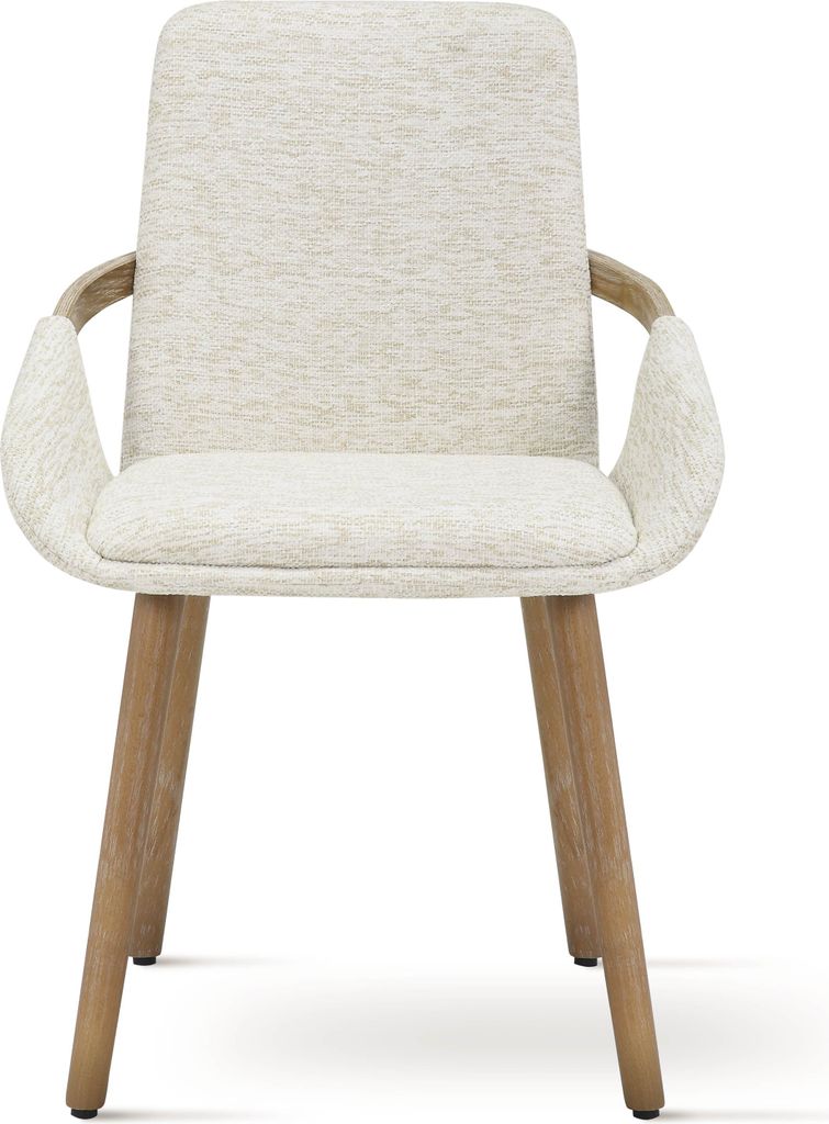 MASSIVMOEBEL24 Polsterstuhl Buche 54x59x82 beige EMILIO #03