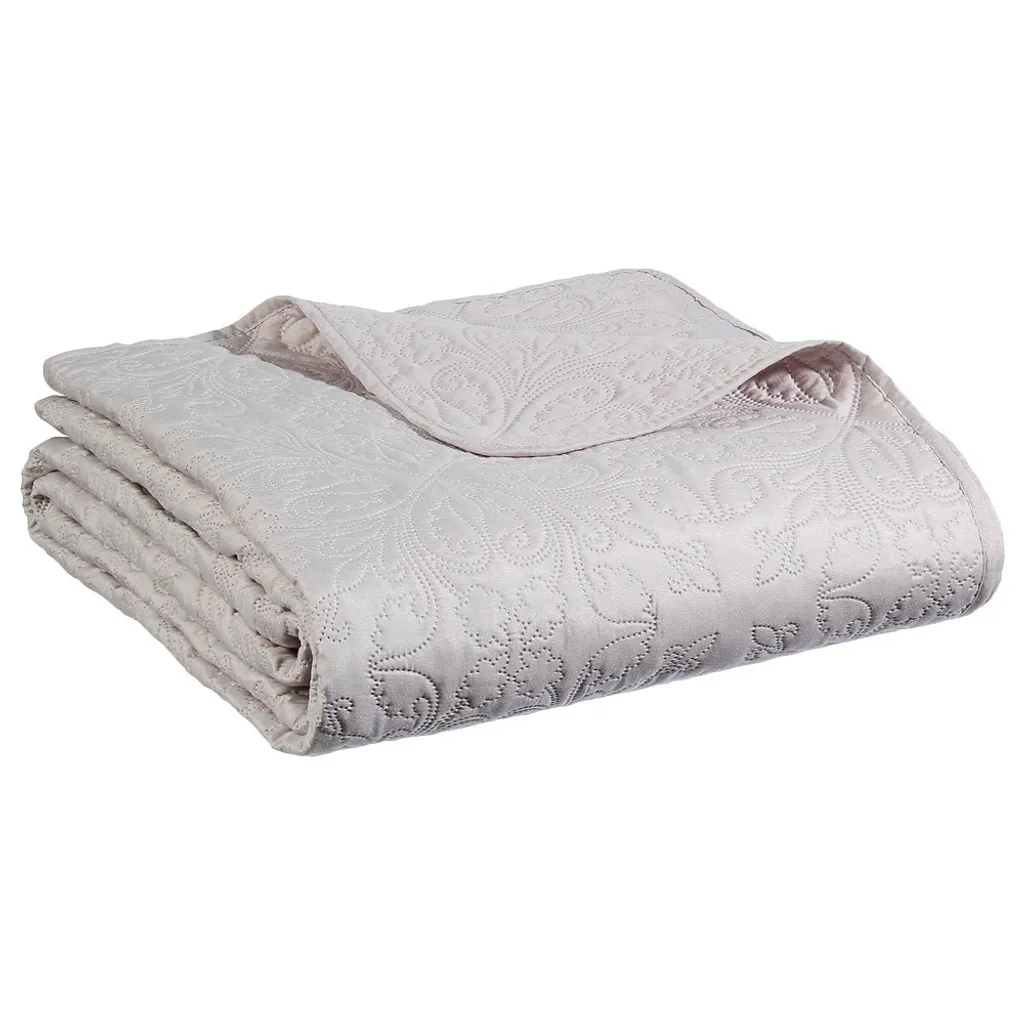Couvre-lit avec oreillers décoratifs en tissu doux matelassé de luxe