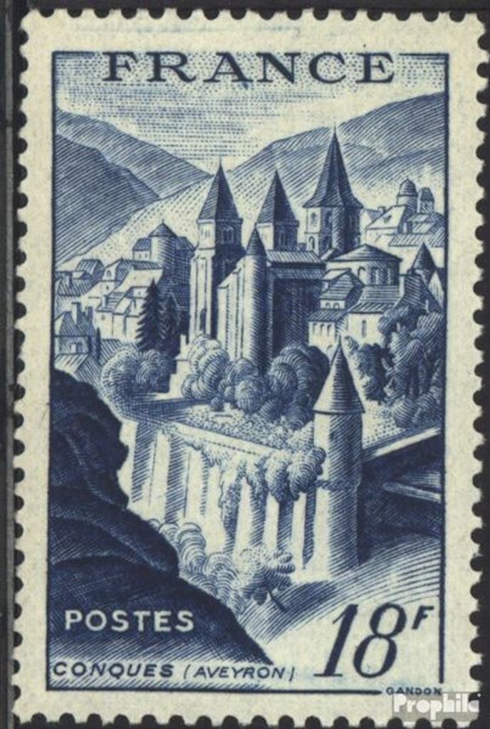Briefmarken Frankreich 1947 Mi 824 postfrisch Bauwerke Produktbild 