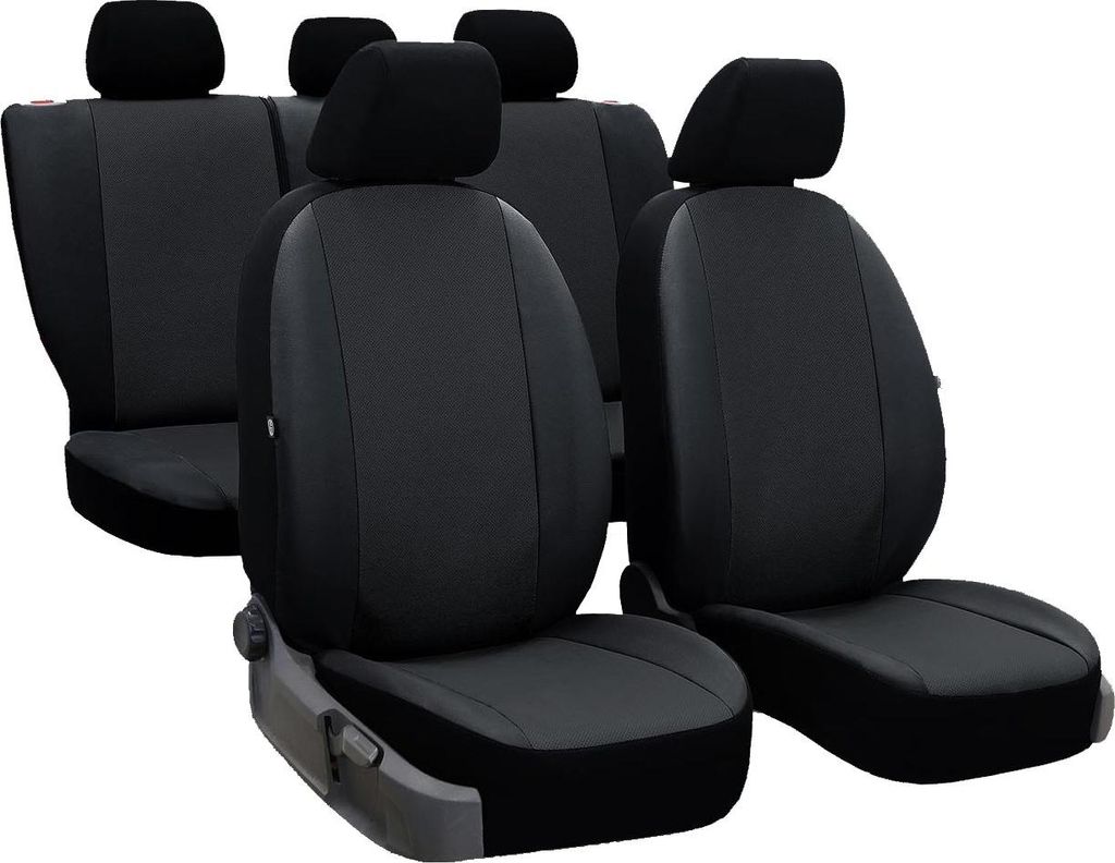 Sitzbezüge Auto Universal Schonbezug Bezüge für Volkswagen Amorak Schwarz Set