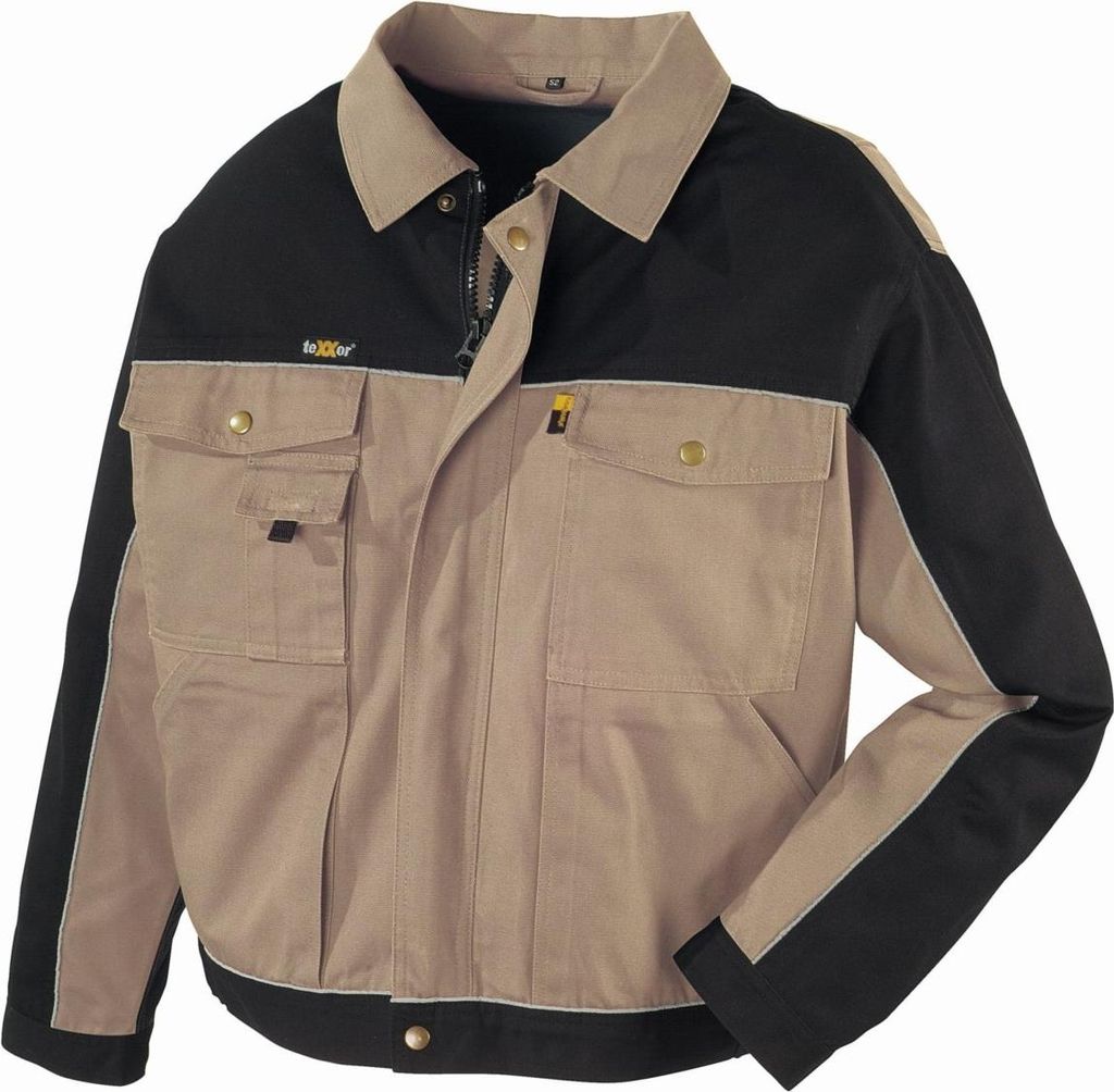 TEXXOR Arbeitsjacke RIO Canvas Gr. M kahki/schwarz