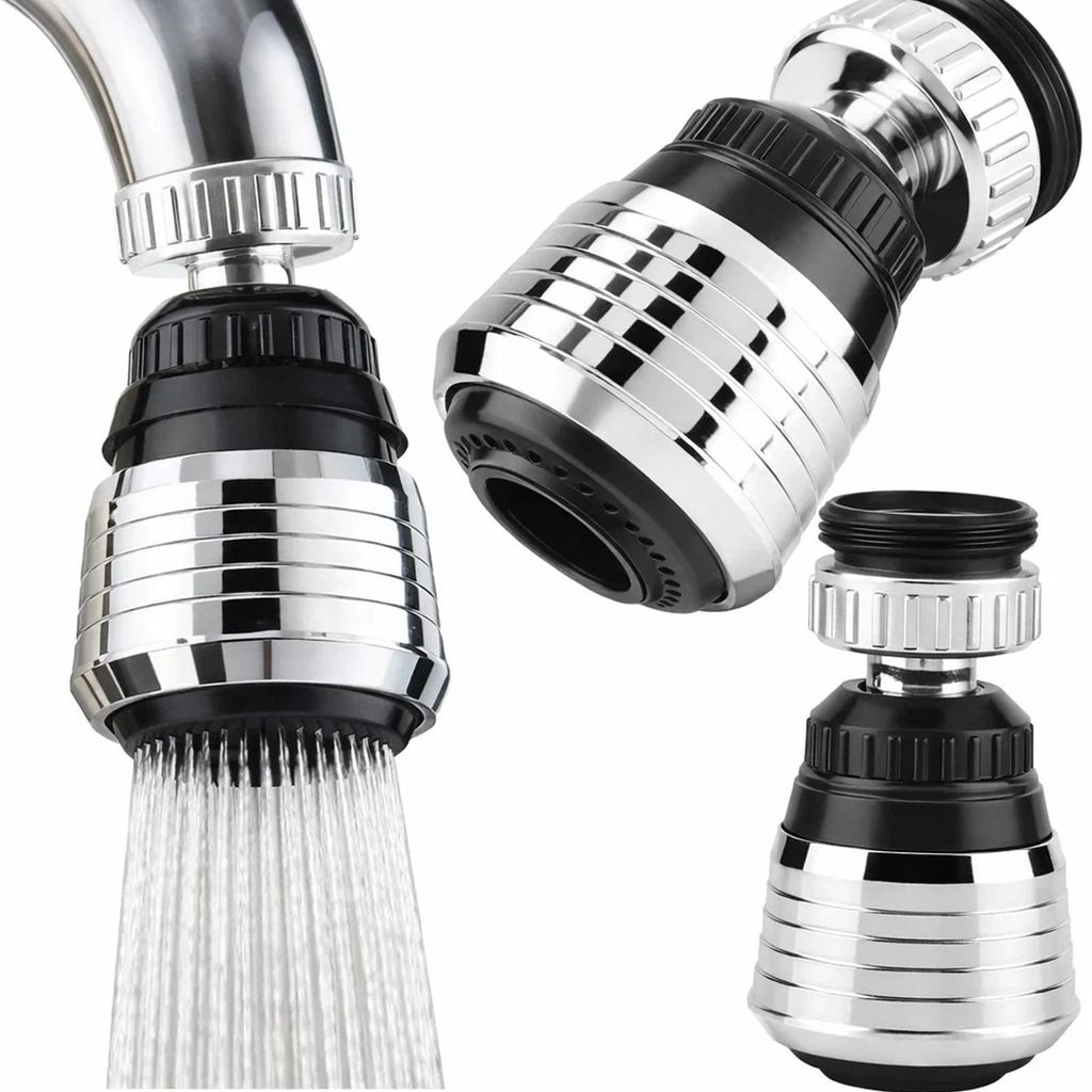 Strahlregler Aufsatz fuer Wasserhahn Verlängerung 360 Grad Produktbild 