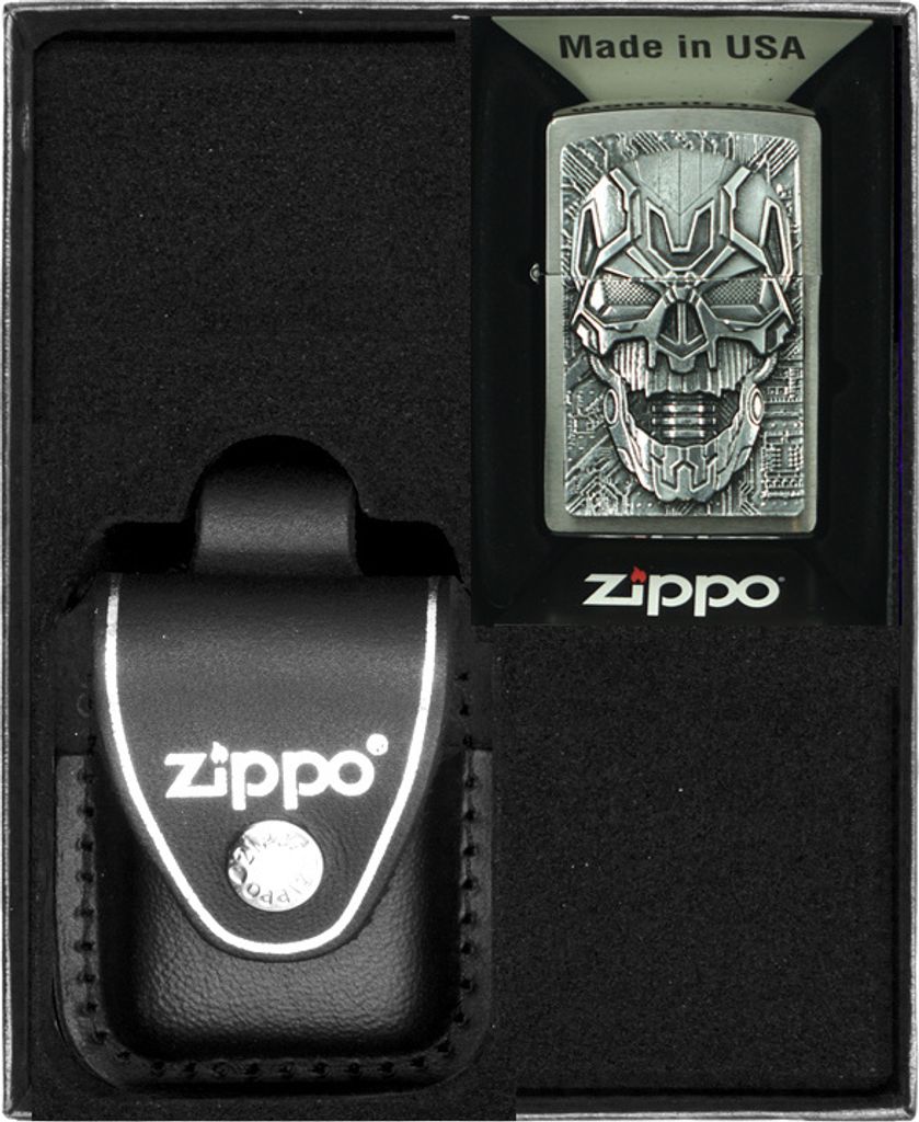 Feuerzeug-Set  ZIPPO  TECHNIC SKULL TRICK Geschenk No3 Produktbild 