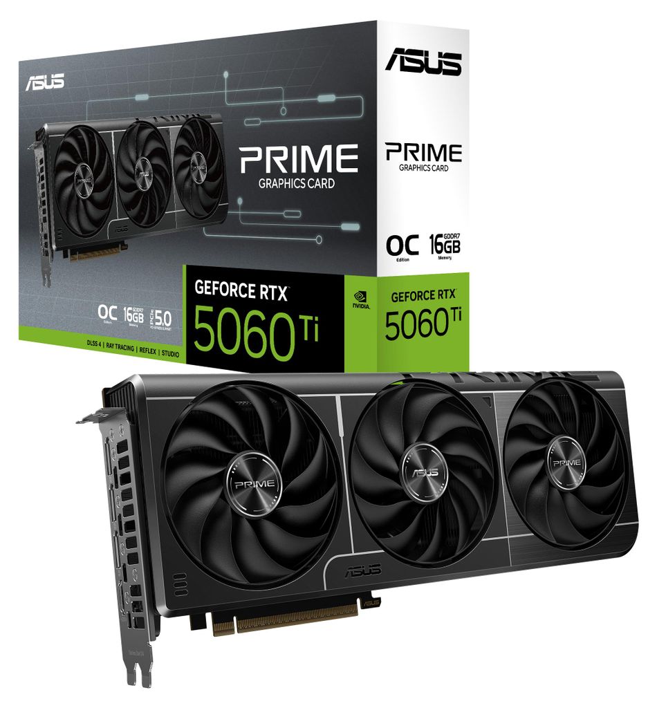 Asus Vga Nvdia Prime Rtx 5060 Ti 016G Ddr7 Imagen del producto 