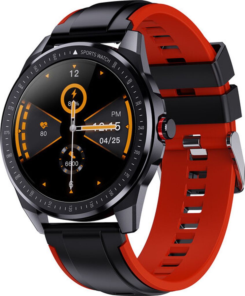 Smart Watch Fitness Tracker mit 15 Sportmode Wasserdichter Bluetooth Pulsmesser Schlafqualität Tracker Rot