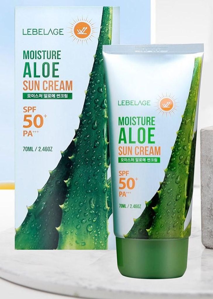 LEBELAGE Gesichtscreme LSF 50+ Feuchtigkeit Aloe Sonne