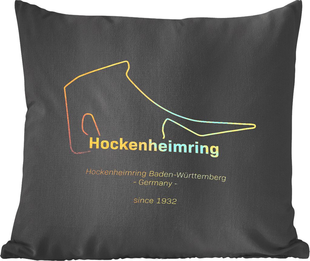 MuchoWow Zierkissen Sofakissen Wohnzimmer Dekokissen 45x45 cm Deutschland - Formel 1 - Rennstrecke - Schlafpolster - Polster für das Sofa