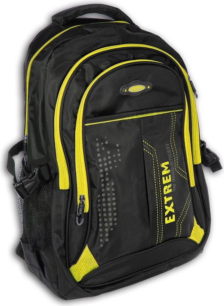 Bag Street Synthetik Rucksack Damen Herren Sporttasche schwarz gelb OTJ605Y
