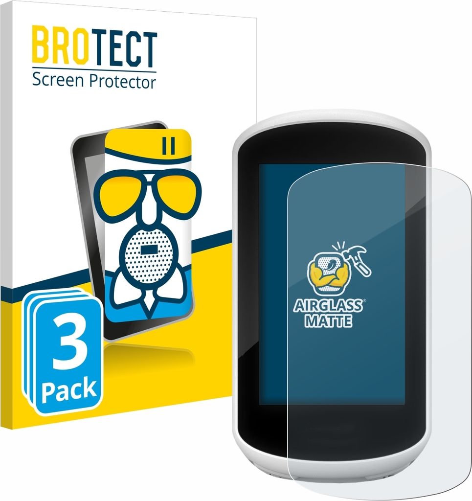 3x BROTECT Entspiegelungs Schutzglas für Garmin Edge Explore 2018 Schutzfolie Panzer Folie Glas Display Schutz matt