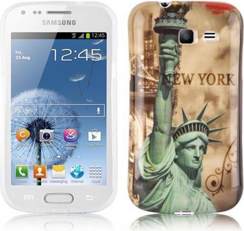 Cadorabo Hülle für Samsung Galaxy TREND LITE Schutz Hülle in Braun Hard Case Schutzhülle Handyhülle Cover Etui