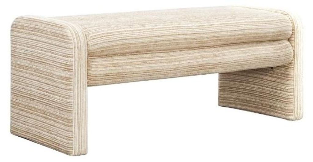 Bronx71 Esszimmerbank Ravi Chenille beige/taupe 100 cm