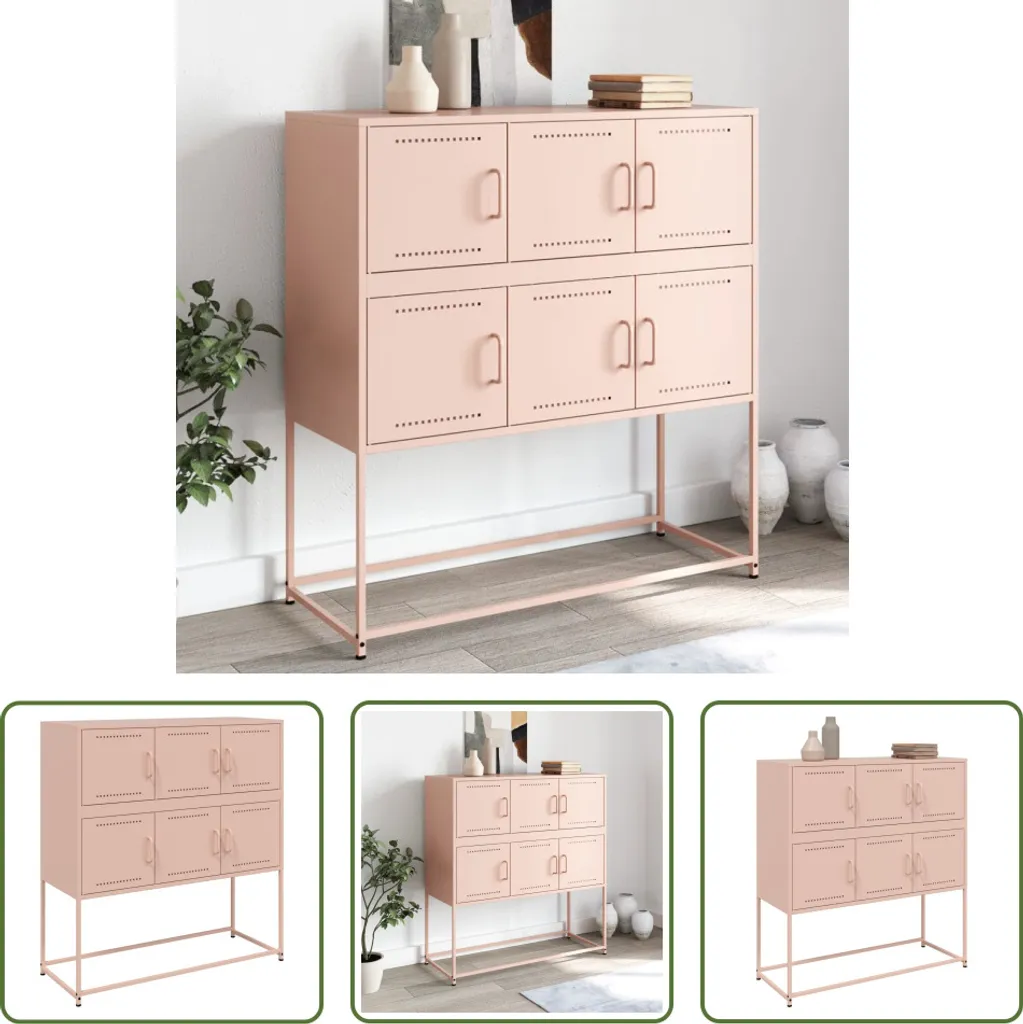 Mobile Madia Rosa 100,5 cm Acciaio | Organizza con Stile