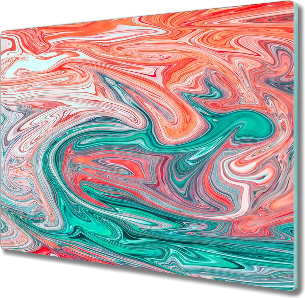 Coloray Kochplattenabdeckung Herdabdeckplatte 60x52 cm Hackbrett Schneidebrett Küchenbrett - Farbe Abstraktion