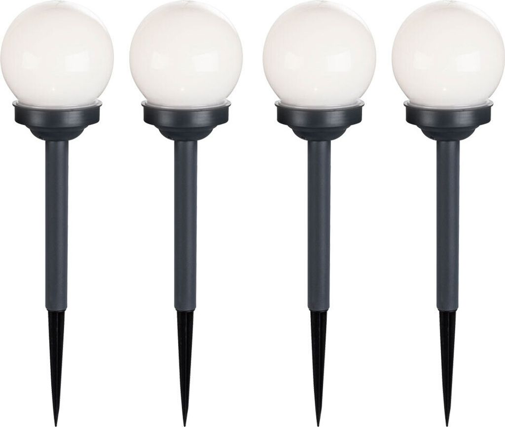 4er Set LED Solarlampen im Kugel Design für den Außenbereich