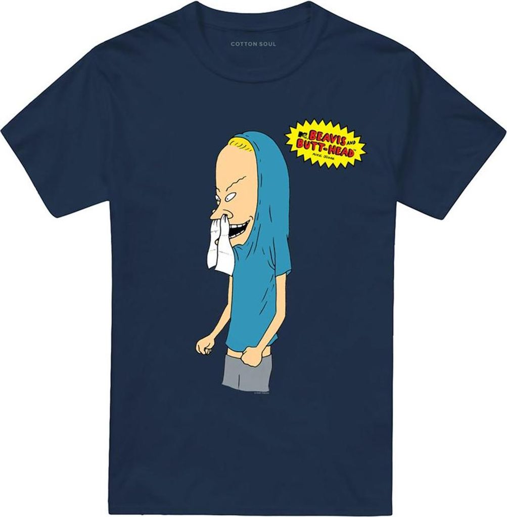 Beavis & Butthead - "Toilet Paper For Carnholio" T-Shirt für Herren/Damen Uni TV28194 (XXL) (Marine)