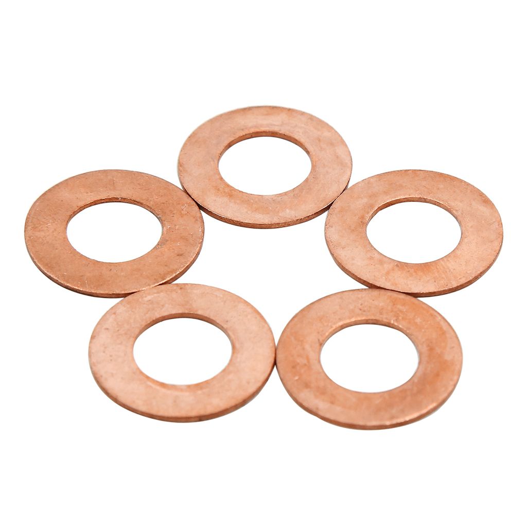5 Stück Flache Unterlegscheiben Kupferdichtringe Set Kupfer Dichtungsringe 12x24x1mm