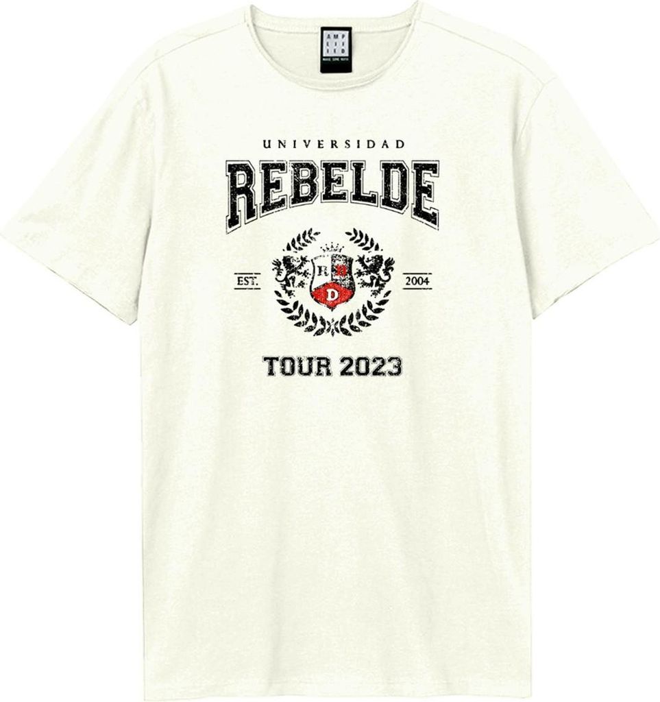 Amplified - "Universidad" T-Shirt für Herren/Damen Uni GD3295 (XXL) (Altweiß)