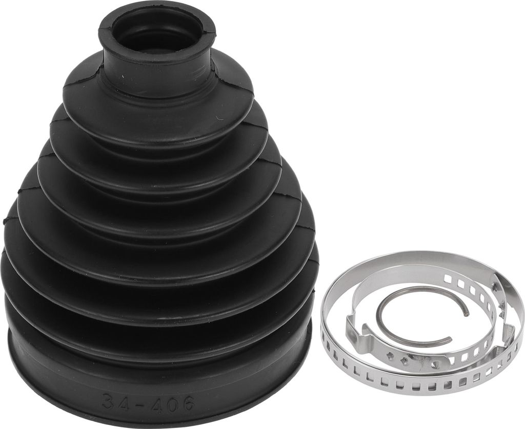1 Satz CV-Gelenkmanschetten-Kit für Mini Cooper 2002-2008 Äußere Gleichlaufgelenkmanschette mit Klemmen Nr. 31607518245 Schwarzes Gummi