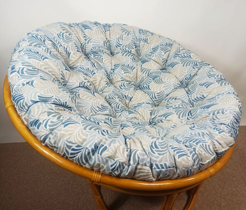 Rattani - Polster , Kissen , Auflage , Ersatzpolster für Rattan Papasansessel , Stoff California Dream Janis 20 , D 120 cm , EU .