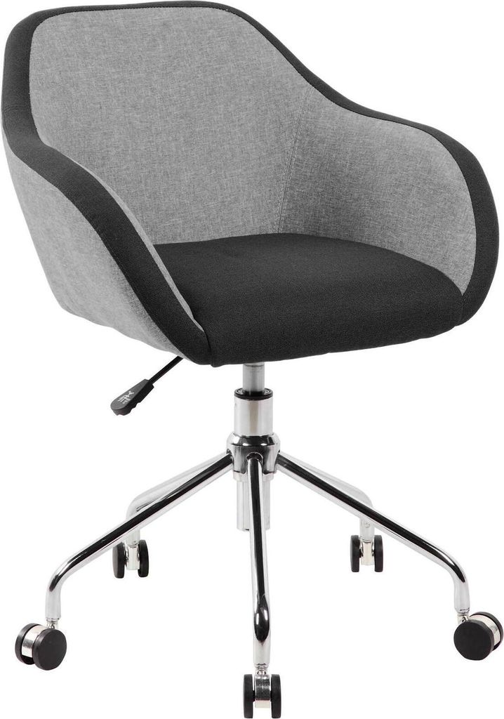 Bürostuhl Dgorgon, Arbeitsbürostuhl, Ergonomischer Bürostuhl, 56x58h77/84 cm, Grau und Schwarz