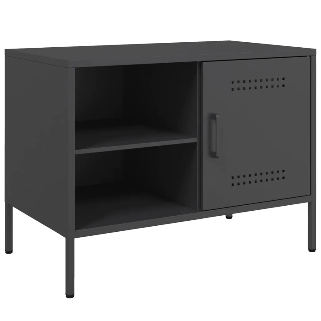 Mobile TV SYFAX Acciaio Nero 68x39x50,5 cm - Robusta Qualità Industriale