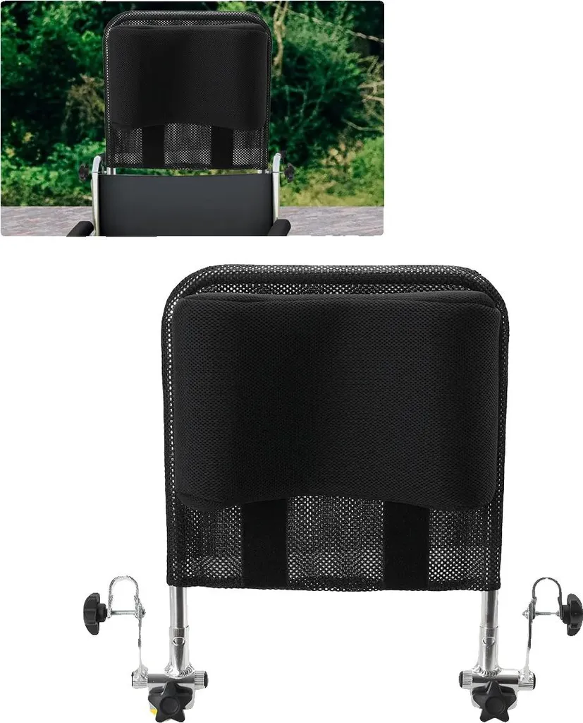 Appui-tête Fauteuil Roulant en Alliage d'Aluminium Réglable 43x38x10cm