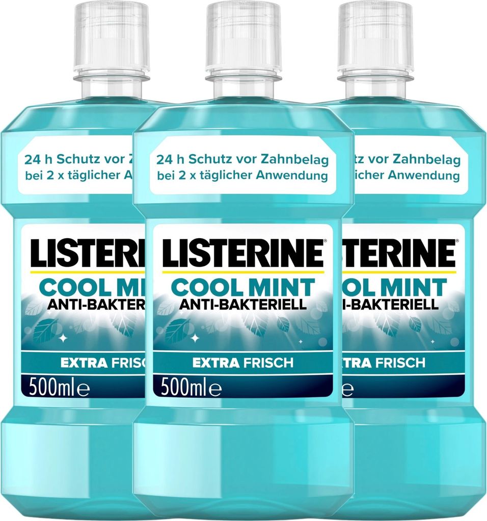 LISTERINE Cool Mint Antibacterial Mouthwash with Essential Produktbild 