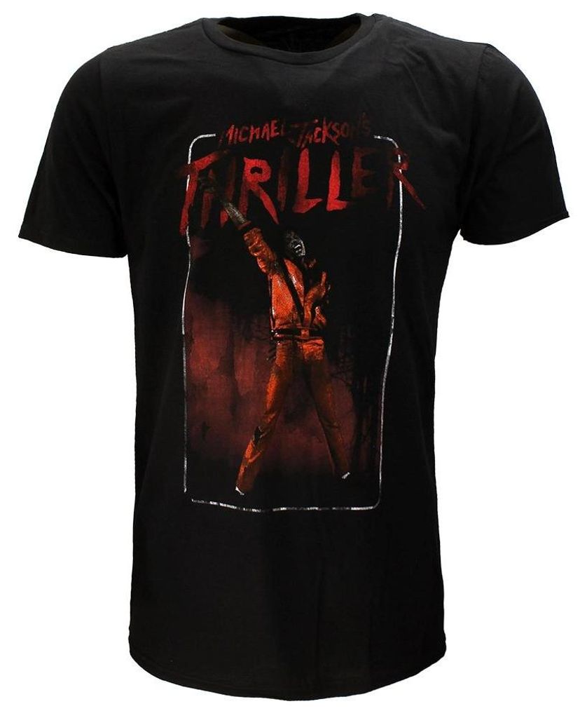 Michael Jackson Thriller T-Shirt mit weißem und rotem Anzug - S