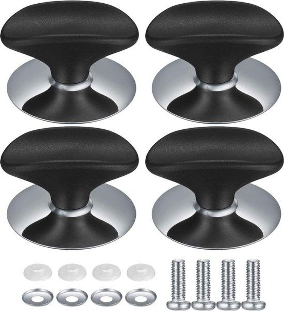 Universal Haube Deckelknoten - 4 Stück - für Pfannen und Topfküchengeräte - Handgriff - Kochzubehör für die Küche