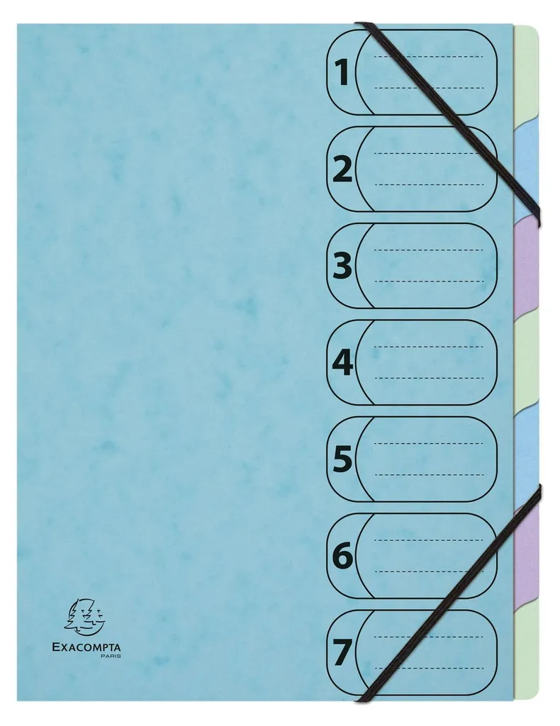 Classeur A4 à 7 compartiments motif aquarelle pour trier vos documents
