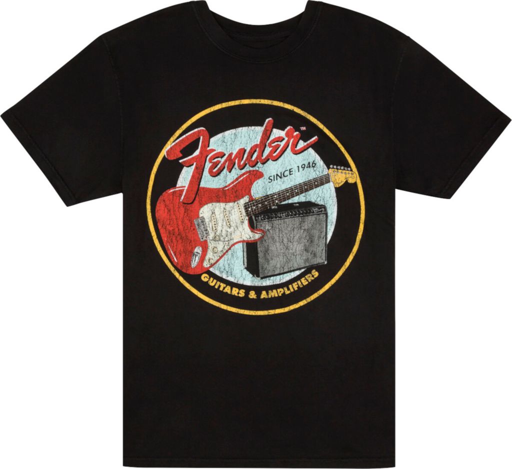 Fender 1946 Guitars & Amplifiers Vintage Black XL T-Shirt