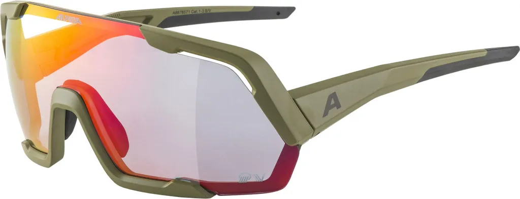 Alpina Rocket QV Olive Matt Lunettes de vélo avec technologie QuattroVario