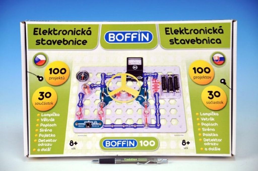 Conquest - Boffin 100 elektronischer Baukasten 100 batteriebetriebene Projekte 30 Stück im Karton 38x25x5cm