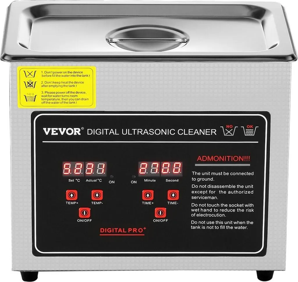 Machine de nettoyage à ultrasons professionnelle 3L en acier inox