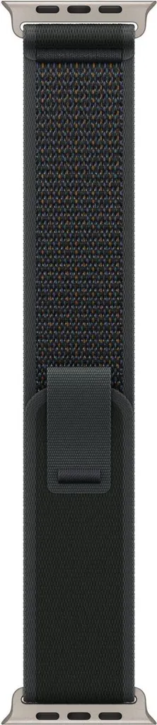 Bracelet Boucle Trail Apple Noir pour Montre Connectée en Tissu et Titane