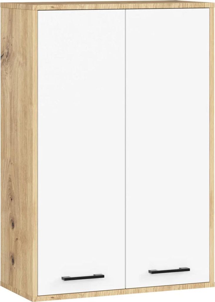 Hängeschrank fürs Badezimmer MERALYA – Artisan Eiche / Weiß
