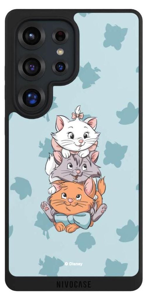 NIVOCASE Handyhülle für Samsung Galaxy S25 Ultra Hülle NIVOpure Case Schwarz Aristocats Disney Katze