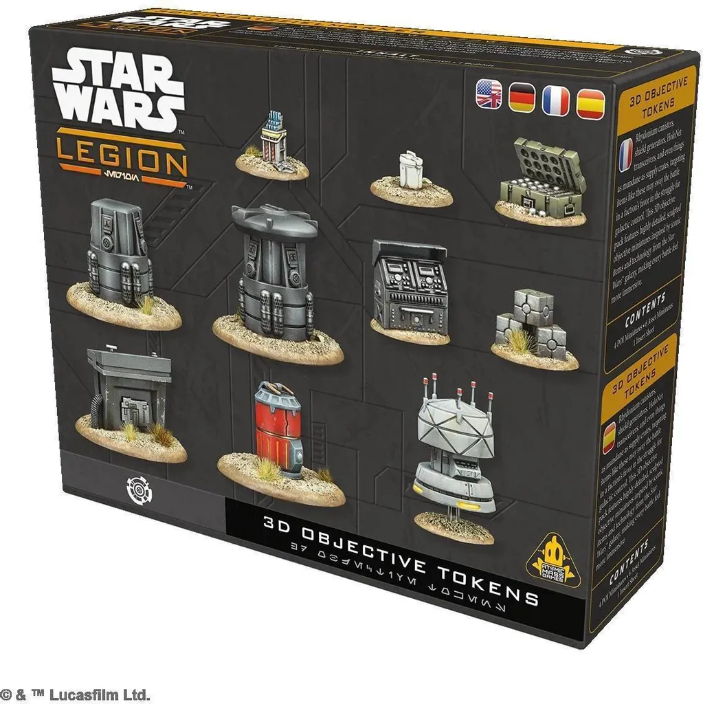 Jetons d'Objectifs 3D Star Wars Legion - Accessoires Haute Qualité