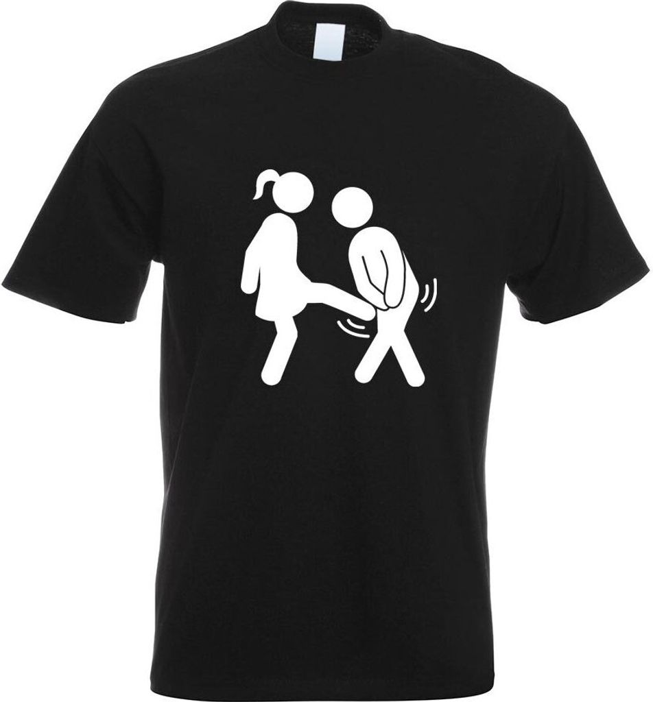 Kiwistar - T-Shirt - schwarz - Frau vs. Mann Motiv Bedruckt Funshirt Design Print - mit Motiv Bedruckt - Funshirt Design - Sport - Freizeit - Herre...