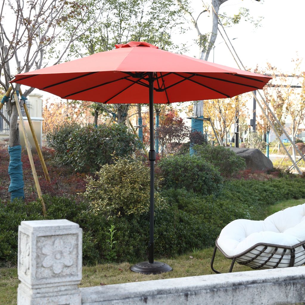 MODFU Sonnenschirm Gartenschirm Ampelschirm Balkonschirm mit Kurbel,Kurbelschirm Strandschirm Sonnenschutz 453× 267 cm(L × B),Orange