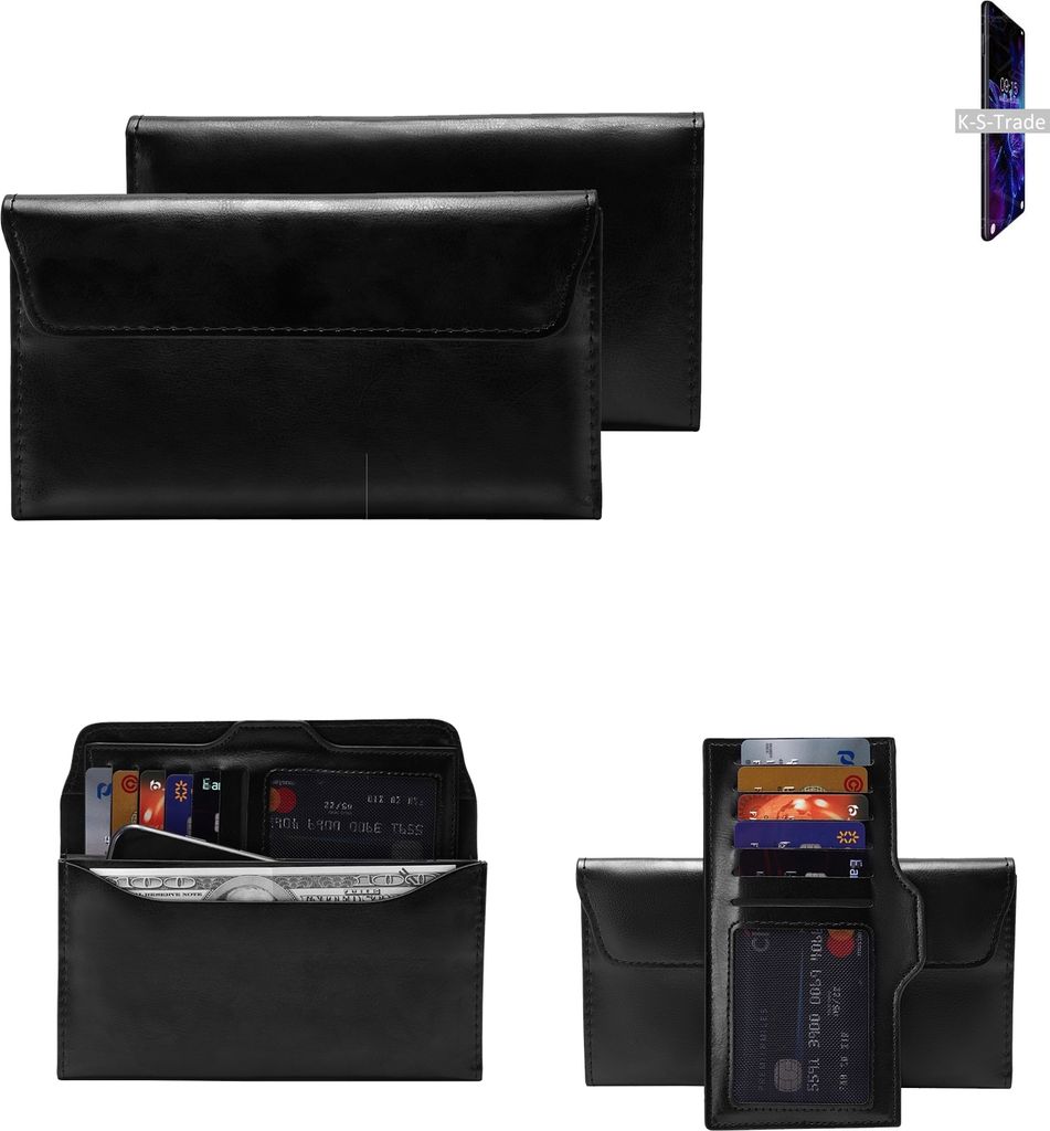 K-S-Trade Handy Hülle kompatibel mit Oukitel C18 Pro Schutz Hülle Tasche Schutz Case Handytasche Kunstleder schwarz, 1x