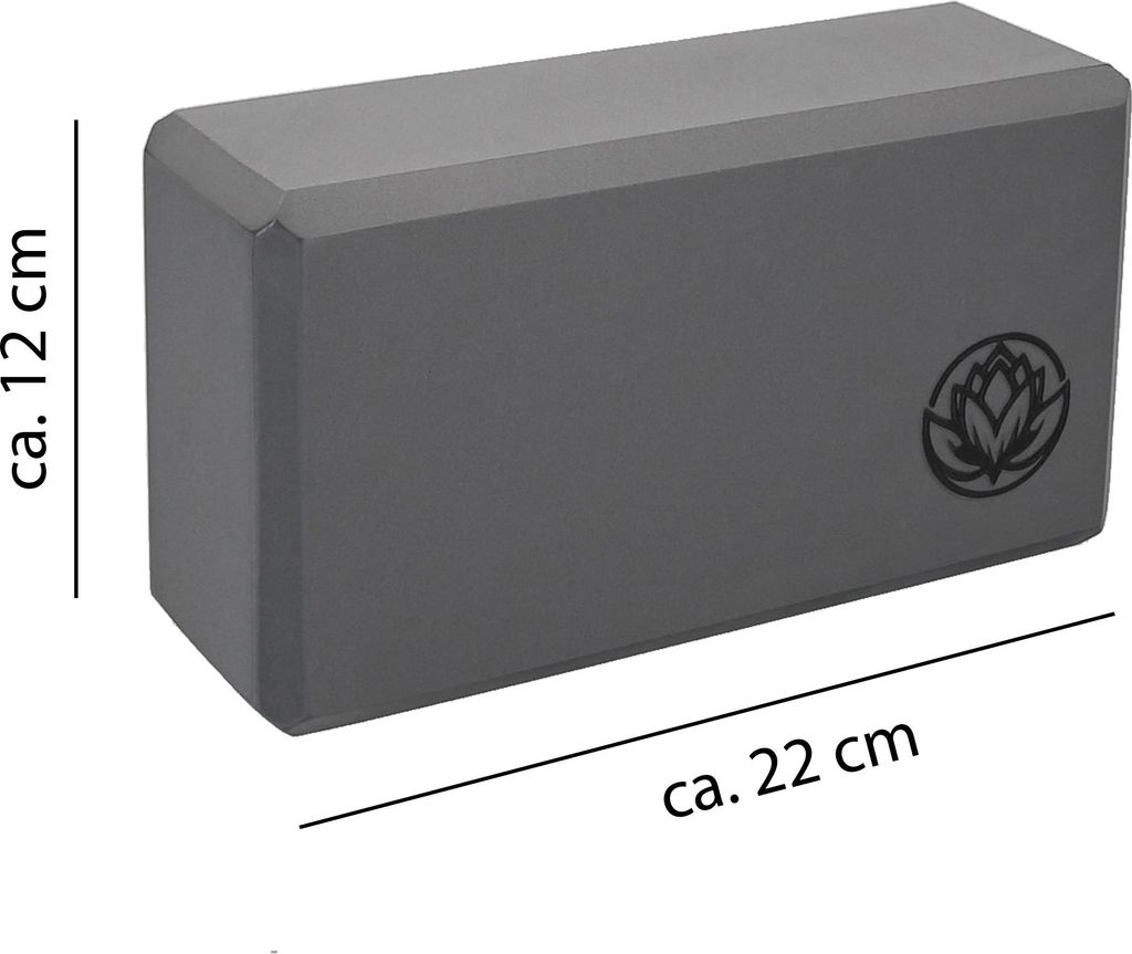 Yoga Block 4er Set VonBueren grau | 22 x 12 x 7,5 cm je Produktbild 