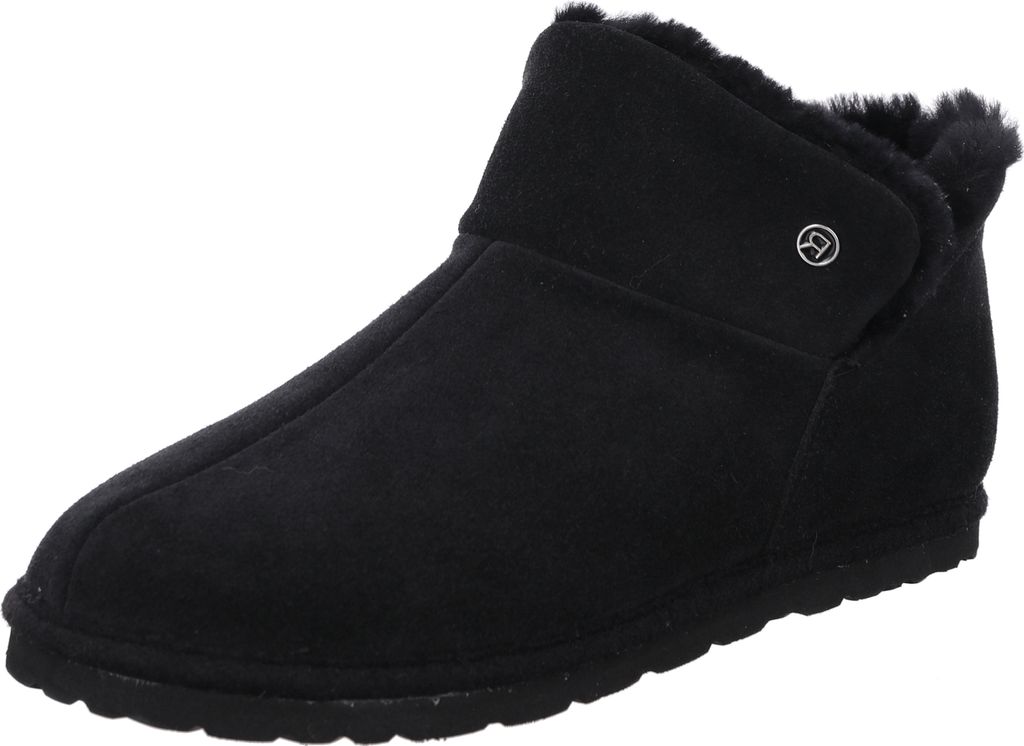 Rohde Damen Hausschuh Stiefelette Schlupfschuh Leder Lammfell Gardena 7076, Größe:40 EU, Farbe:Schwarz