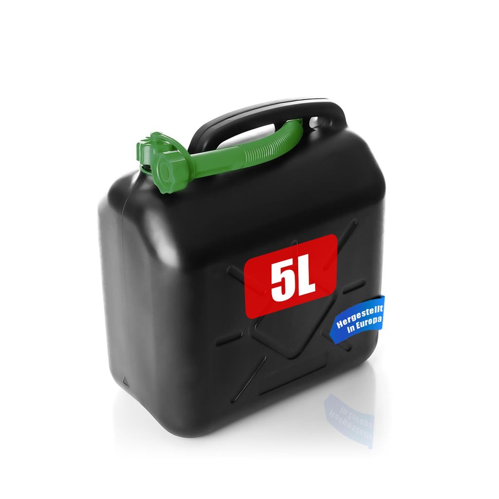 BigDean Benzinkanister 5L mit flexiblem Ausgießer- Kraftstoffkanister für Benzin & Diesel - UN-Zulassung handlicher Kanister Dieselkanister- EU