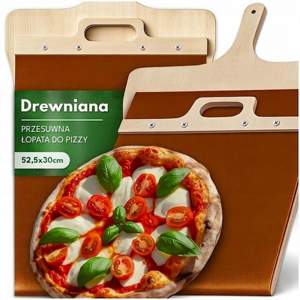 Pizzaschieber Holz für Pizza und Brot verschiebbar Ofen Grill einfaches Einschieben Herausnehmen Backen