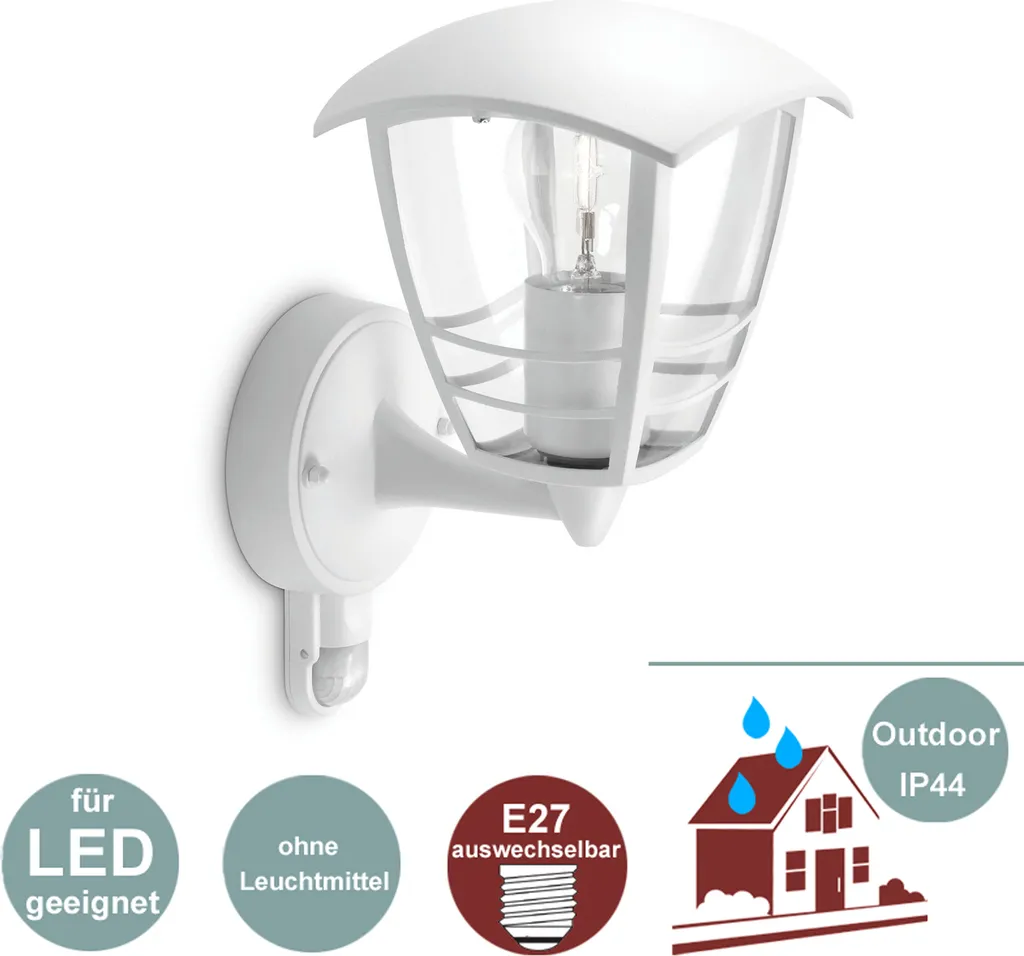 Applique Philips Creek : stop à l'obscurité avec le capteur de mouvement