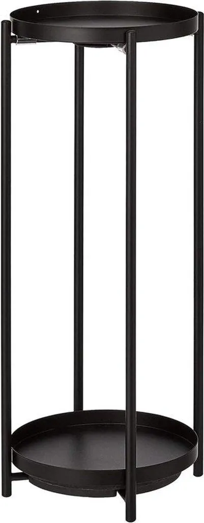 Porte-pot en métal noir stable pour éviter les traces sur vos sols