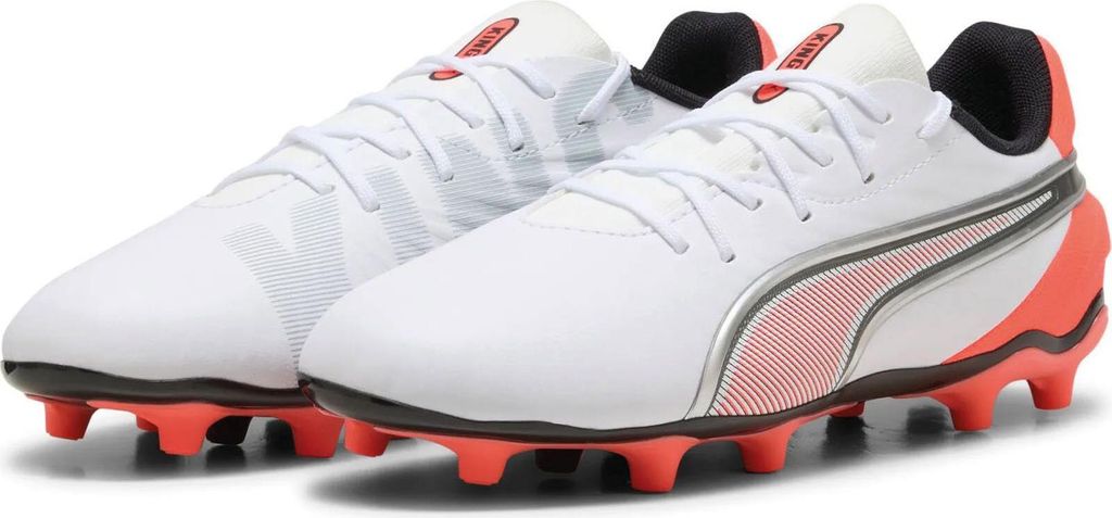 Puma Kinder King Match FG/AG Jr. Fussballschuhe - 108837, Farbe:Weiß, Kinder Schuhe:33